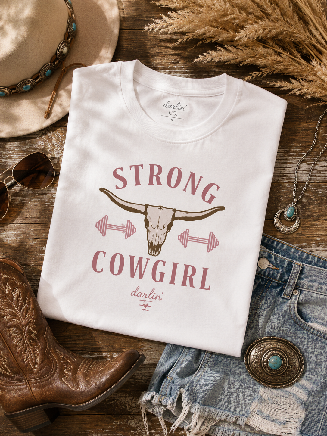 Strong Cowgirl Boxy Tee